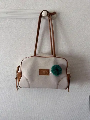 리 보스턴 백 캔버스 x 가죽/베이지
