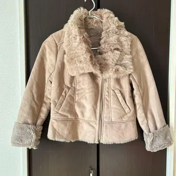 ROYALPARTY 퍼 포함 핑크 베이지 자켓