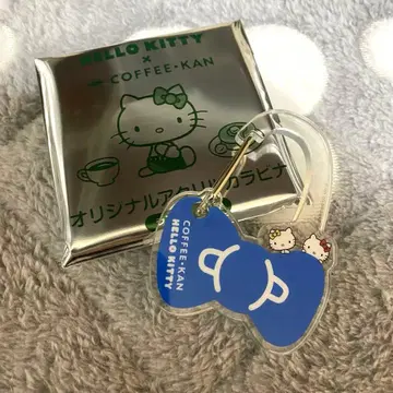 헬로키티 커피관 카라비너 파랑
