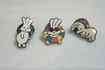 밤과 케로 오지기짱 핀 배지 3개 세트