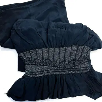 남성용 헤코오비 헤코오비 시보리 리프 무늬 네이비 기모노 123tz