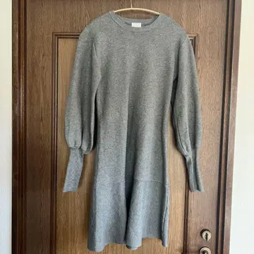 Spick & Span 그레이 니트 원피스 긴팔
