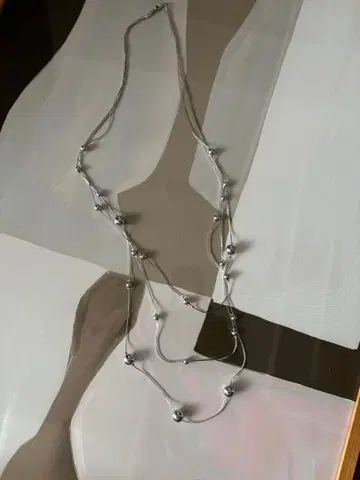 실버 롱 목걸이 2점