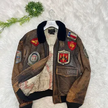 AVIREX 아비렉스 G-1 가죽 자켓 보아 플라이트 천연 가죽