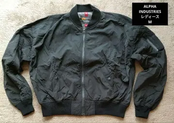 ALPHA INDUSTRIES 여성용 M 블랙 MA-1 자켓