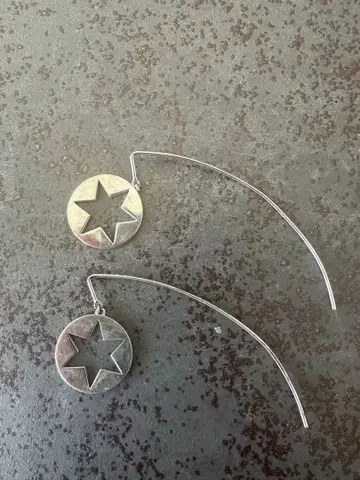 925 스털링 실버 stan 별 모양 귀걸이