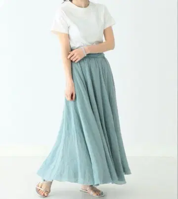 AK-1 EFFE BEAMS 2WAY 린넨 맥시 스커트
