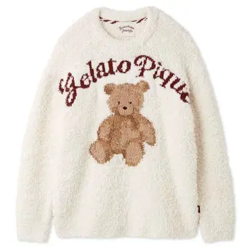 젤라피케 [ HOLIDAY ] 젤라토 스노우 베어 자카드 풀오버 IVR