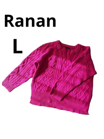 Ranan 라난 케이블 니트 스웨터 풀오버 키넥 핑크 계열