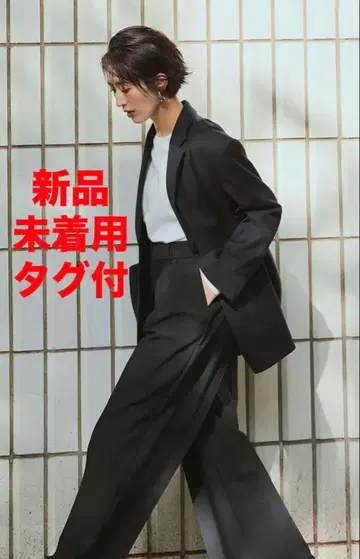 미라 오웬 새상품 컴포트 턱 와이드 팬츠 (블랙)