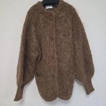 CLANE 모헤어 혼방 브라운 가디건