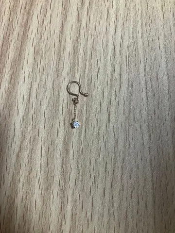 반돔 아오야마 큐빅 지르코니아 다이아몬드 핑크 골드 한쪽 귀