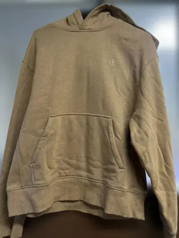 Calvin Klein 후드 부착 스웨트 셔츠 M 베이지