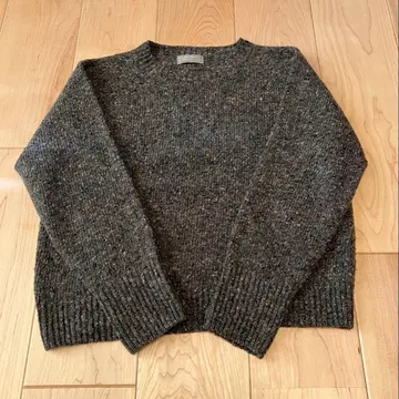 MARGARET HOWELL 다크 브라운 모 100% 니트 II