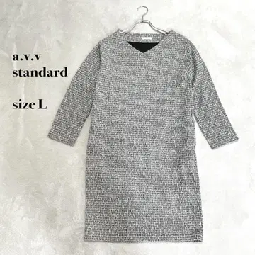 a.v.v 티셔츠 원피스 그레이 V넥 L 사이즈