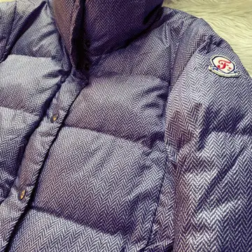 휠라 헤링본 패턴 다운 자켓 L 새상품급