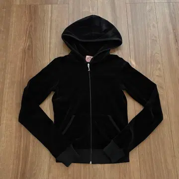 쥬시 꾸뛰르 벨로아 후드티 블랙 블랙 Y2K