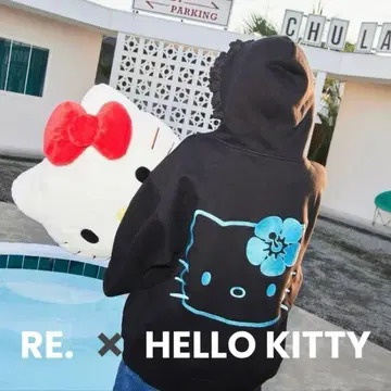 나카 리이사 RE. 도트 RE. x HELLO KITTY ZIP 후드티