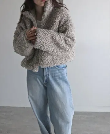 푸들 퍼 그레이지 숏 자켓