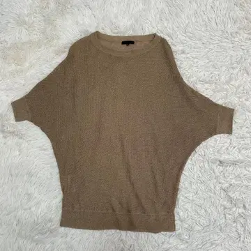 ICB 아이씨비 돌먼 니트 시스루 린넨 혼방 상의