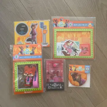 주토피아2 제일복권 F상 러버 마스코트 키링 세트