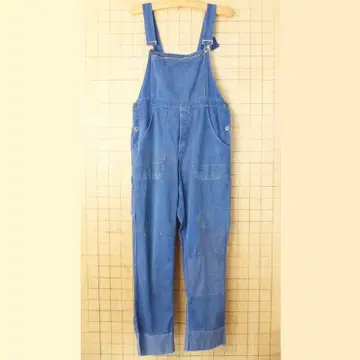 60s GREIFF 헤링본 워크 오버롤 W32 네이비 aw75