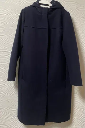 DoCLASSE 후드 부착 멜톤 코트 11호 네이비 무료배송!