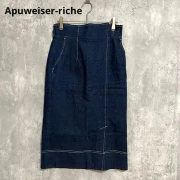 Apuweiser-riche 데님 타이트 스커트 캐주얼 고급스러운