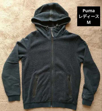 Puma 여성용 M 풀 집업 후드티 다크 블루