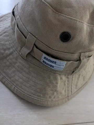 BRONER 브로너 사파리 버킷햇 베이지 면 100%