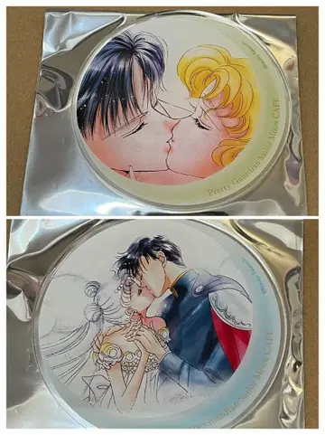 세일러문 카페 아크릴 코스터 B 2점 스카이블루 그린