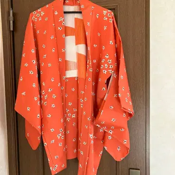 [일본 의류] [실 달린] 겉옷 꽃무늬 오렌지