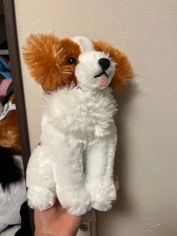 강아지 봉제 인형 복슬복슬 귀 포함