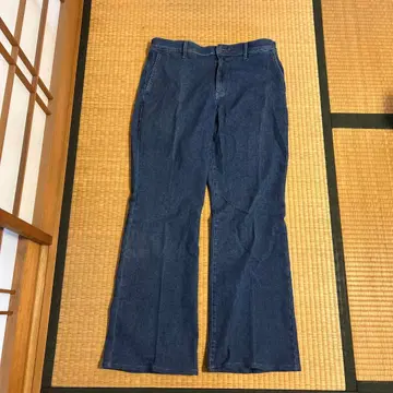 슬림 플레어 트라우저 청바지 긴 길이