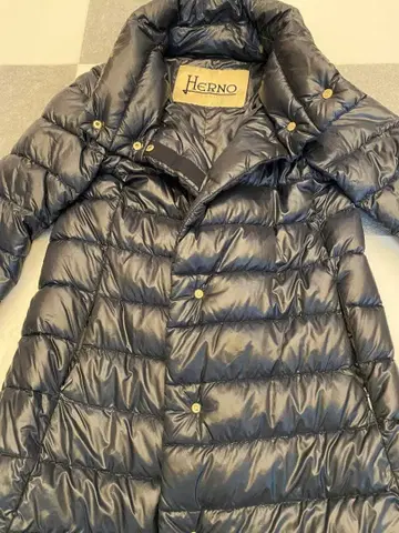 Herno 네이비 다운 자켓