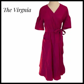 더 버지니아 원피스 랩 원피스 핑크 사이즈 36 반팔