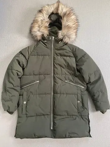 [ ZARA ] 롱 다운 카키