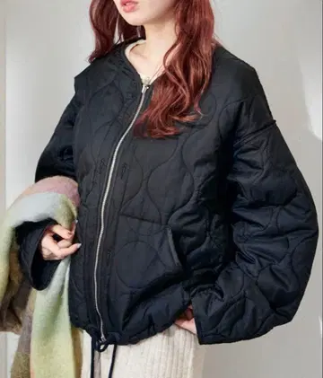 kastane [ 리버서블 ] 퀼팅 미들 자켓 블랙