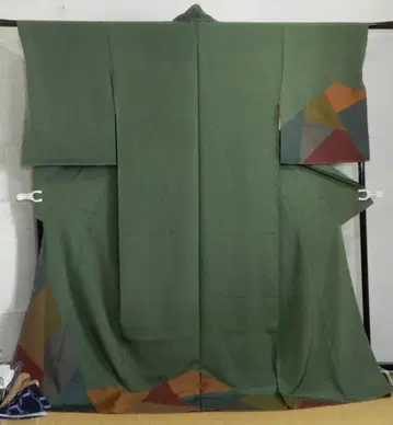 순수 실크 이토코 마감 가봉 호몬기 기모노 노리후키 염색