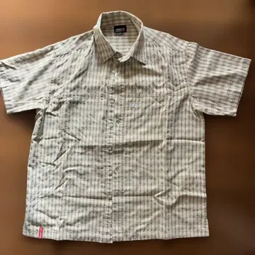 MILLET 체크 무늬 반팔 셔츠 M 사이즈