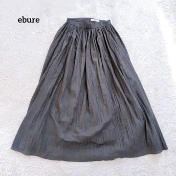 ebure 에브르 링크 보일 맥시 개더 스커트 롱 그레이