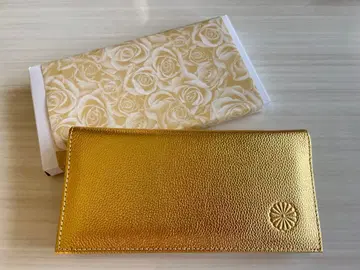 선착순! 미사용 새상품! 황궁 교토 어소 장지갑 골드 이단 접이식 레어