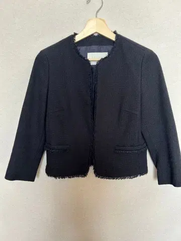 Ballsey 투모로우랜드 노카라 자켓 블랙