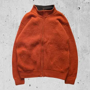 드라이버 니트 오렌지 노움코어 심플 하이넥 겨울 블루종