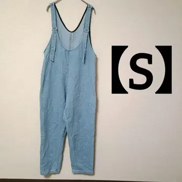 [ S ] 라이트 블루 데님 살로펫 오버롤 귀여운 심플