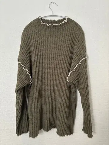 FREAK'S STORE 올리브 헤비 와플 니트