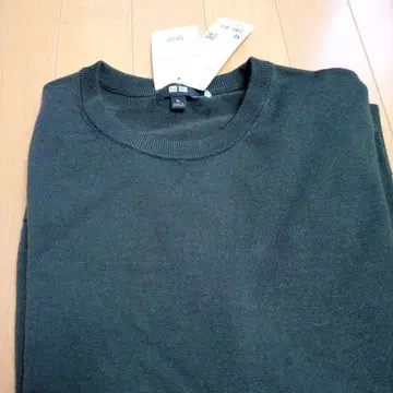 UNIQLO 엑스트라 파인 메리노울 스웨터 XL 올리브