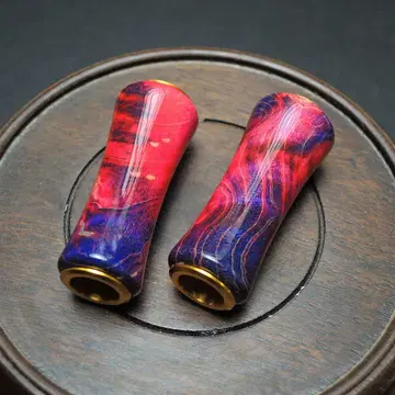 스테빌라이즈드 우드 노브 우드 노브 핸들 노브 2개 적자색