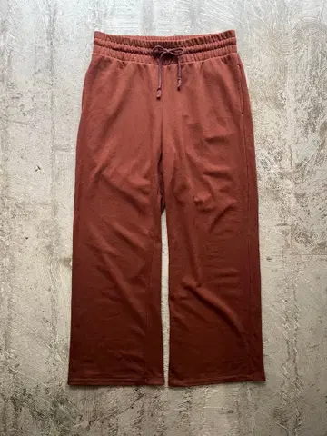 와일드 페이블 브라운 스웨트 팬츠 와이드 이지 무지