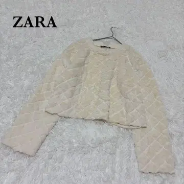 [ 자라 ] 긴팔 풀오버 S 보아 트레이닝복 퀼팅풍 디자인 복슬복슬